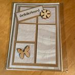 Scrapkaart embossing / hout decoratie 1, Ophalen of Verzenden