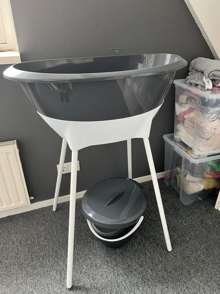 Luma baby badje donkergrijs met wit, Kinderen en Baby's, Badjes en Verzorging, Gebruikt, Badje, Overige merken, Standaard, Ophalen