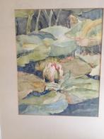 De zomer op z'n mooist: aquarel met waterlelies, Ophalen of Verzenden