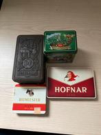 Koffietrommel, Ritmeester en Hofnar Sigarenblik, Underbergbl, Ophalen of Verzenden, Zo goed als nieuw, Tabaksdoos of Verpakking