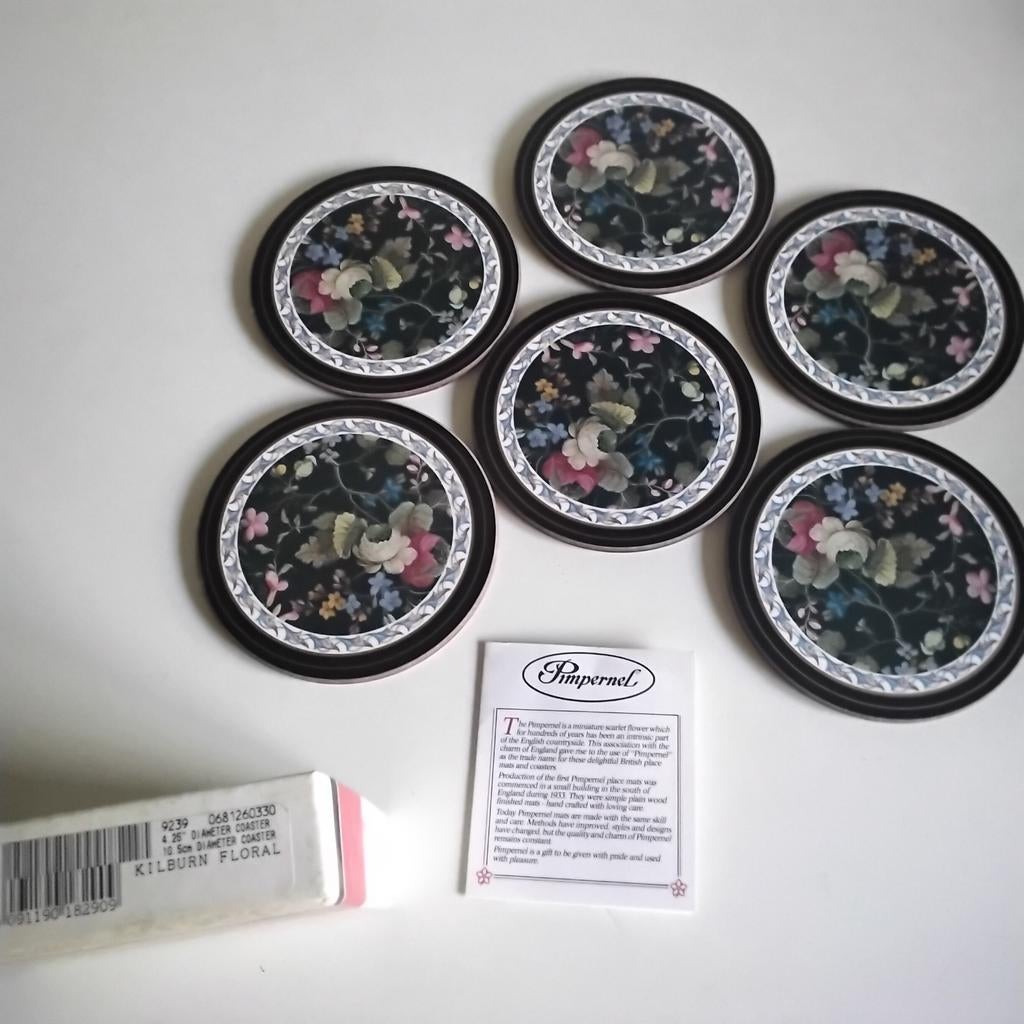 6 mooie pimpernel coasters  kilburn floral, Ophalen of Verzenden, Zo goed als nieuw, Glas of Kopje