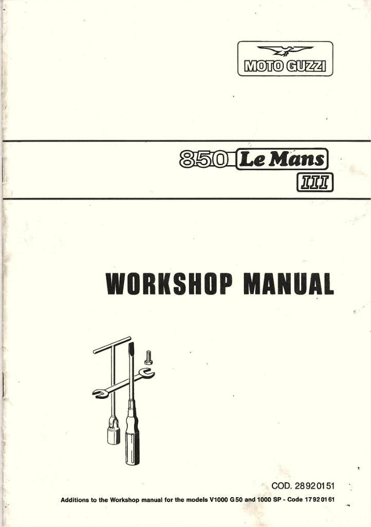 Moto Guzzi 850 Le Mans III Additions aanvulling (8020z), Motoren, Handleidingen en Instructieboekjes, Moto Guzzi, Verzenden