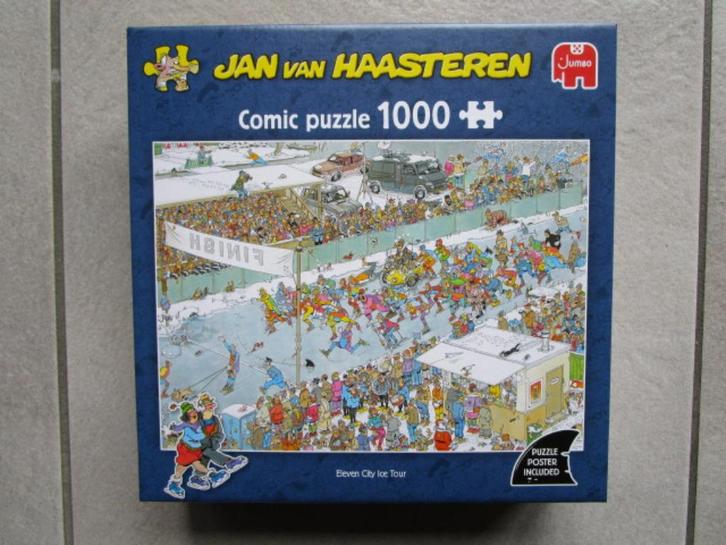 JAN VAN HAASTEREN : ELFSTEDENTOCHT 1000 stukjes Versie 2025, Hobby en Vrije tijd, Denksport en Puzzels, Zo goed als nieuw, Legpuzzel