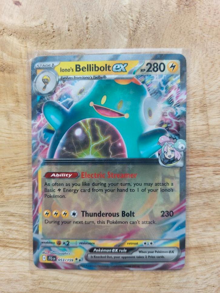 Bellibolt EX Journey Together 053/159, Hobby en Vrije tijd, Verzamelkaartspellen | Pokémon, Zo goed als nieuw, Losse kaart, Ophalen of Verzenden