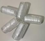 Grote silverfoil buis glas kralen zilver wit 28x15 mm, Hobby en Vrije tijd, Kralen en Sieraden maken, Verzenden, Nieuw, Kraal