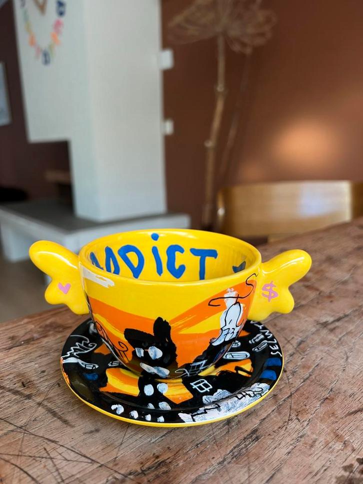 Senatori Town Kop en Schotel (nieuwprijs 80 euro), Huis en Inrichting, Keuken | Servies, Zo goed als nieuw, Kop(pen) en/of Schotel(s)