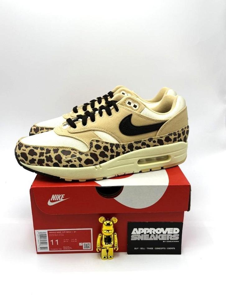 Nike Air Max 1 '87 Leopard FV6605-200 US11w US9.5 43, Kleding | Dames, Schoenen, Nieuw, Sneakers of Gympen, Beige, Ophalen of Verzenden