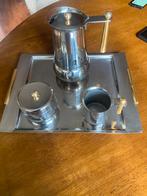 Rvs koffieservies, Ophalen of Verzenden, Gebruikt, Rechthoekig, Metaal