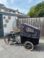 Bakfiets Vogue Troy Matt-Black/Brown, Fietsen en Brommers, Fietsen | Bakfietsen, Overige merken, Elektrisch, 4 kinderen of meer