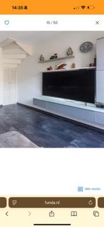 Dressoir zweefmeubel, Huis en Inrichting, Kasten | Dressoirs, Ophalen, Gebruikt, 25 tot 50 cm, Glas