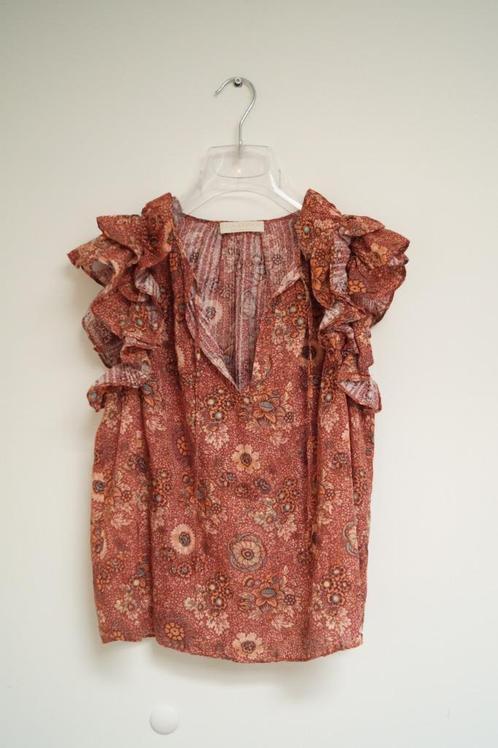 ULLA JOHNSON Blouse Maat 36, Kleding | Dames, Blouses en Tunieken, Zo goed als nieuw, Maat 36 (S), Blauw, Verzenden