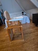 Houten kinderstoel met blad, Ophalen, Gebruikt, Meegroeistoel, Gordel(s)