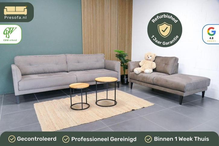 Zithoek Bruin Henders & Hazel bankstel set [Refurbished], Huis en Inrichting, Banken | Bankstellen, Zo goed als nieuw, Hoekbank