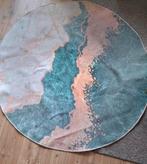 Groen/Oker Vloerkleed, Huis en Inrichting, Stoffering | Tapijten en Kleden, Gebruikt, 150 tot 200 cm, Rond, Ophalen of Verzenden