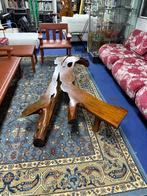 Grote salontafel podium sidetable bankje Japandi Wortelhout, Ophalen, Gebruikt, Japandi Rustiek Art Brut, Brutalisme, Loungen Loft