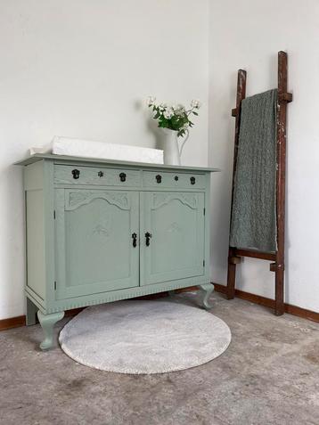 Vintage eiken commode brocante kastje art deco art nouveau beschikbaar voor biedingen