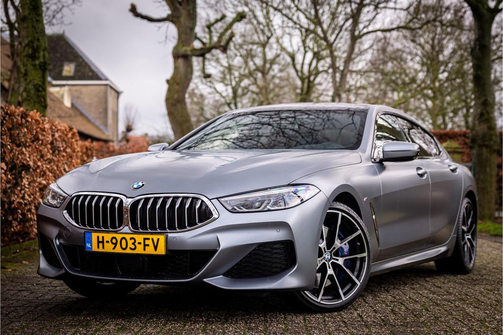 BMW 8 Serie Gran Coupé 840i xDrive M Sport Frozen Grey Indi, Auto's, BMW, Automaat, Gebruikt, Bedrijf, Vierwielaandrijving