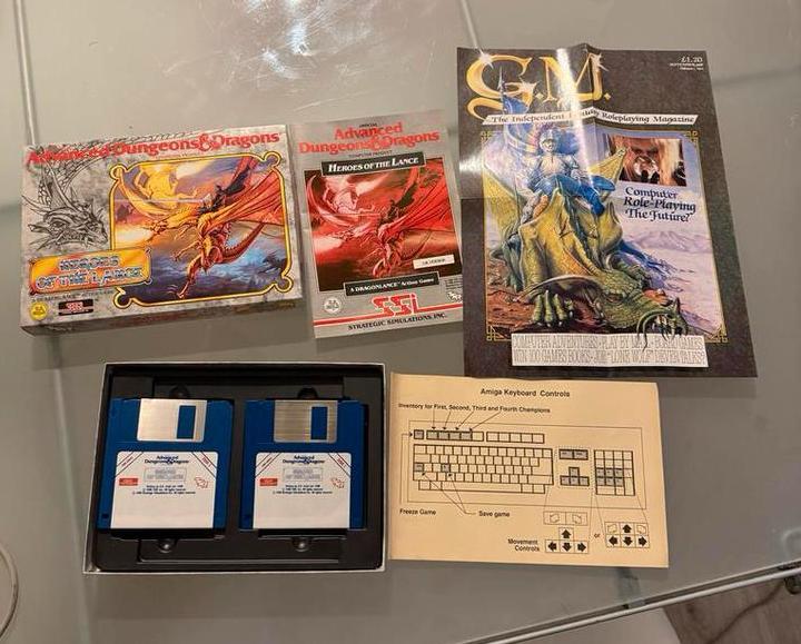 Dungeons & Dragons - Heroes Of The Flame Amiga Compleet, Computers en Software, Vintage Computers, Ophalen of Verzenden