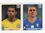 Panini plaatjes Robinho Brazilië Fabio Cannavaro Italië, Ophalen of Verzenden, Overijssel