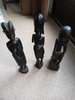 Afrikaanse beelden groep en meer antiek, Antiek en Kunst, Kunst | Beelden en Houtsnijwerken, Ophalen of Verzenden