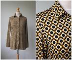 Iz Naiz - leuke retro blouse / bloemen geel / maat M, Maat 38/40 (M), Verzenden, Geel, Iz Naiz