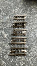 Trix Express 5 korte rechte railstukken zgan, Gelijkstroom, Trix, Rails, Ophalen of Verzenden