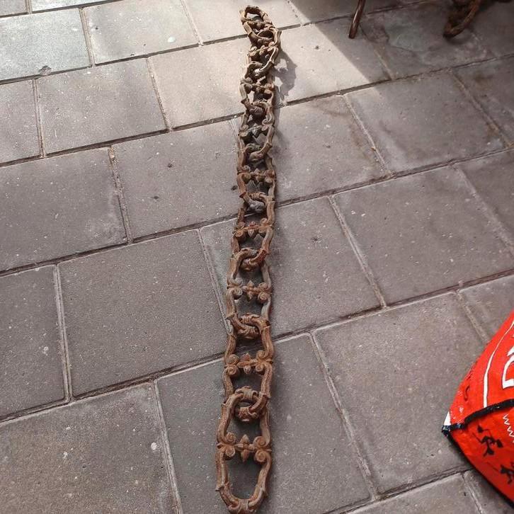 Unieke Franse ketting/tuinornament/guirlande, Antiek en Kunst, Curiosa en Brocante, Ophalen