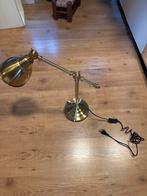 Mooie Bureaulamp - Goudkleurig, Huis en Inrichting, Lampen | Vloerlampen, Ophalen, Gebruikt, Metaal, Minder dan 100 cm