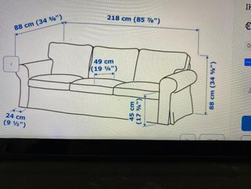 IKEA Ektorp 3-zit bank met hocker GRATIS! - afbeelding 5