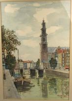 Aquarel Prinsengracht Amsterdam Jan den Hengst 1904 - 1983, Ophalen