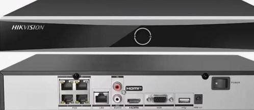 HIKVISION DS-7604NXI-KI/4P + 4 cameras, Audio, Tv en Foto, Videobewaking, Gebruikt, Buitencamera, Ophalen of Verzenden