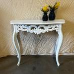 Barok sidetable - 90 x 31 cm - wit - Bij TTM Wonen, Huis en Inrichting, Tafels | Sidetables, TTM Wonen, Meubels – (Perzische) Tapijten en Woonaccessoires