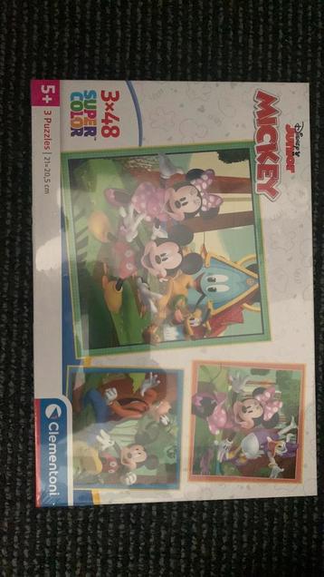 Puzzel 3 x 48 stukjes Mickey beschikbaar voor biedingen