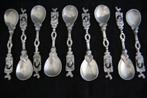 SET VAN NEGEN STUKS OUDE TINNEN APOSTEL LEPELTJES, Antiek en Kunst, Ophalen of Verzenden