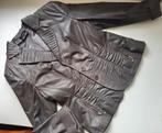GERRY WEBER mooie taupe echt leer jasje / Blazer, maat 42-44, Verzenden, Maat 42/44 (L), Zo goed als nieuw, Grijs