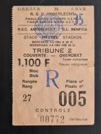 Voetbal entree ticket finale UEFACUP 1983 ANDERLECHT BENFICA, Verzamelen, Sportartikelen en Voetbal, Ophalen of Verzenden