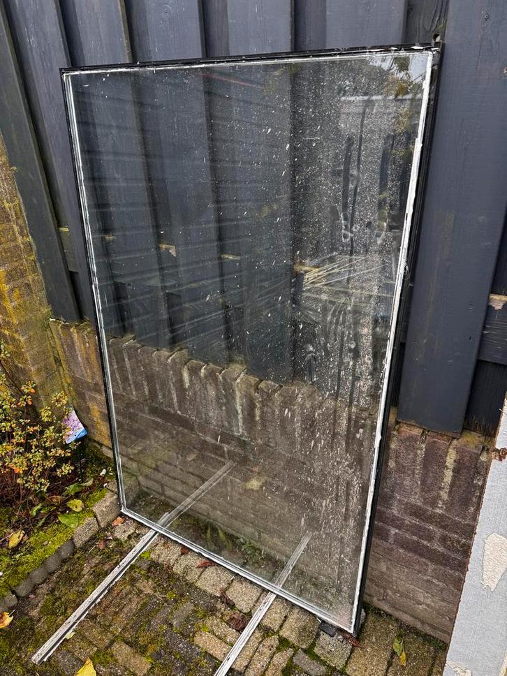 2 Dubbel Glas Ramen - Isolatieglas, Doe-het-zelf en Verbouw, Glas en Ramen, Gebruikt, Gevelraam of Ruit, 120 tot 160 cm, 80 tot 120 cm
