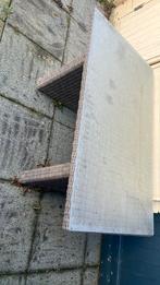 Eet tafel met glazen blad, Tuin en Terras, Ophalen, Zo goed als nieuw