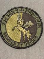 Embleem 334 SQN Vlb. Eindhoven Gulfstream IV, Verzenden, Luchtmacht, Nederland, Embleem of Badge