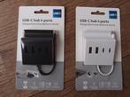 USB-C hub 4 ports / poorten + smartphone stand zwart of wit, Ophalen of Verzenden, Nieuw, USB-hub, Laptop