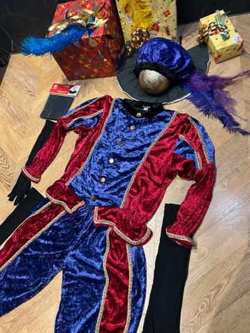 Pietenpak rood paars maat 152 handwerk luxe sinterklaas set beschikbaar voor biedingen