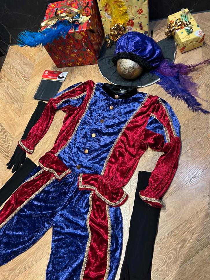 Pietenpak rood paars maat 152 handwerk luxe sinterklaas set, Kinderen en Baby's, Kinderkleding | Maat 152, Nieuw, Ophalen of Verzenden