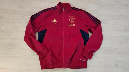 Ajax Trainingsjas! Seizoen 22/23! Sponsor! Mt M!, Kleding | Heren, Sportkleding, Zo goed als nieuw, Voetbal, Maat 48/50 (M), Rood