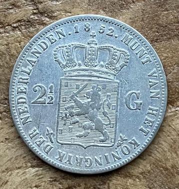 2,5 gulden 1852 Willem III beschikbaar voor biedingen