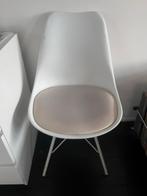6 Witte JYSK Eetkamerstoelen, Kunststof, Gebruikt, Wit, Ophalen of Verzenden