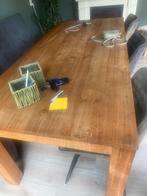 Nette houten eettafel, Ophalen, Gebruikt, Teakhout, 200 cm of meer