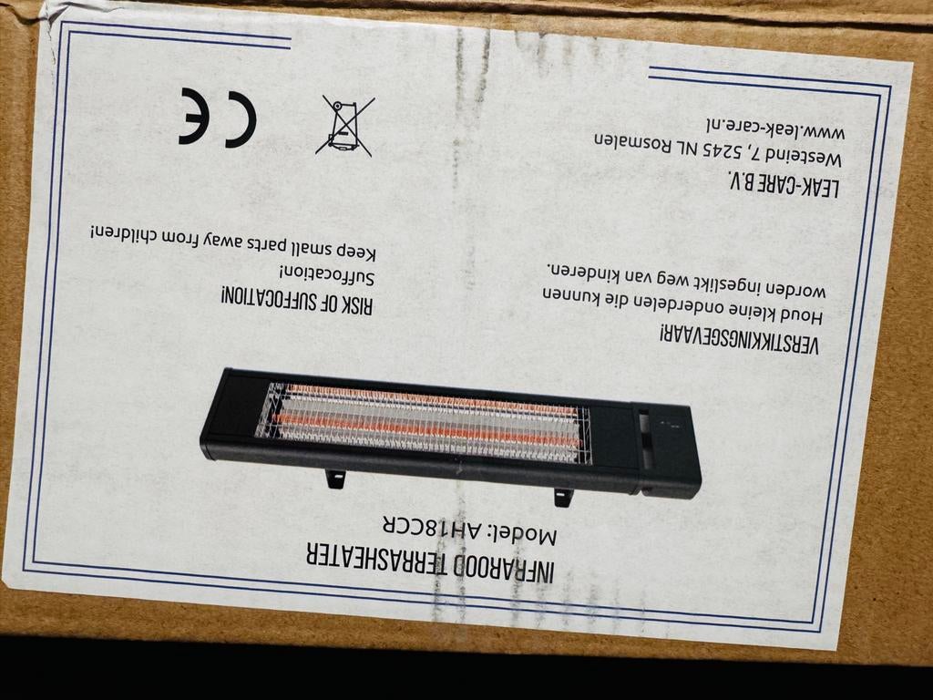 Terrasverwarmer - Nieuw in doos, Ophalen of Verzenden, Nieuw, Elektrisch, Wand