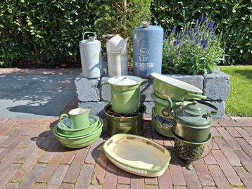 Brocante Groene Spullen Collectie beschikbaar voor biedingen