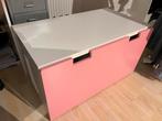 Roze/Witte Speelgoedkist / Opbergkist. Ikea stuva, Ophalen