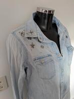 Blauwe spijker blouse L, Ophalen of Verzenden, Gedragen, Maat 42/44 (L), Blauw